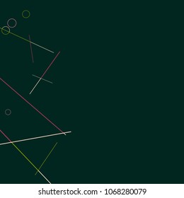 Geometric Memphis Background. Black and White Simple Pattern for Postcard, Print, Banner or Poster. Modern Abstract Background with Rings and Lines. Vector Texture in Trendy Minimalistic Style
