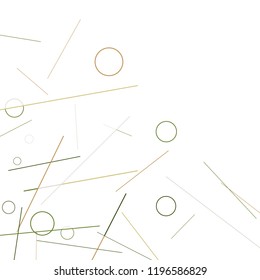 Geometric Memphis Background. Black and White Simple Pattern for Postcard, Print, Banner or Poster. Modern Abstract Background with Rings and Lines. Vector Texture in Trendy Minimalistic Style