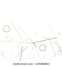 Geometric Memphis Background. Black and White Simple Pattern for Postcard, Print, Banner or Poster. Modern Abstract Background with Rings and Lines. Vector Texture in Trendy Minimalistic Style