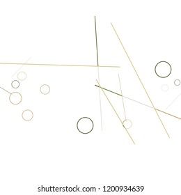 Geometric Memphis Background. Black and White Simple Pattern for Postcard, Print, Banner or Poster. Modern Abstract Background with Rings and Lines. Vector Texture in Trendy Minimalistic Style