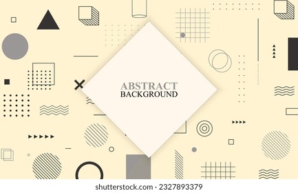 Fondo de memphis geométricos. Fondo abstracto mínimo. Ilustración vectorial.