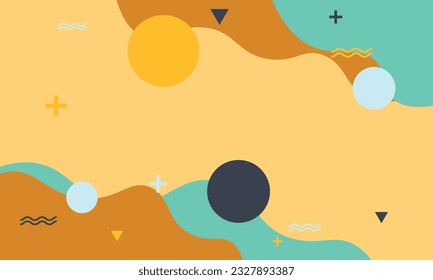 Geometric memphis background. Minimal abstract background. Vector illustration.