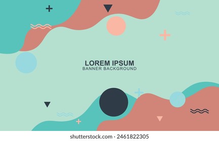 Geometric memphis background. Minimal abstract background. Vector illustration.