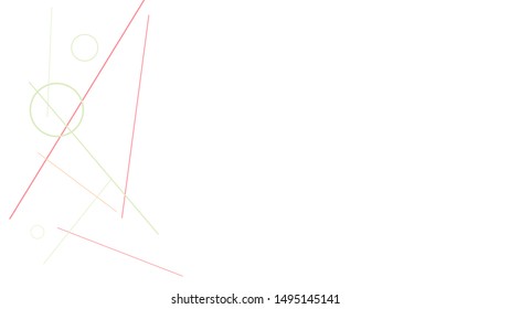 Geometric Memphis Background.  Modern Abstract Background with Rings and Lines. Vector Texture in Trendy Minimalistic Style
