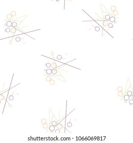 Geometric Memphis Background. Simple Pattern for Postcard, Print, Banner or Poster. Seamless texture. Modern Abstract Background with Rings and Lines. Vector Texture in Trendy Minimalistic Style