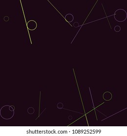 Geometric Memphis Background. Simple Pattern for Postcard, Print, Banner or Poster. Modern Abstract Background with Rings and Lines. Vector Texture in Trendy Minimalistic Style
