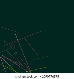 Geometric Memphis Background. Simple Pattern for Postcard, Print, Banner or Poster. Modern Abstract Background with Rings and Lines. Vector Texture in Trendy Minimalistic Style
