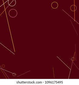 Geometric Memphis Background. Simple Pattern for Postcard, Print, Banner or Poster. Modern Abstract Background with Rings and Lines. Vector Texture in Trendy Minimalistic Style
