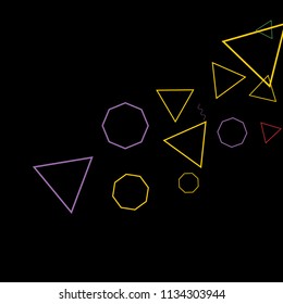 Geometric Memphis Background. Simple Pattern for Postcard, Print, Banner or Poster. Modern Abstract Background. Vector Texture in Trendy Minimalistic Style
