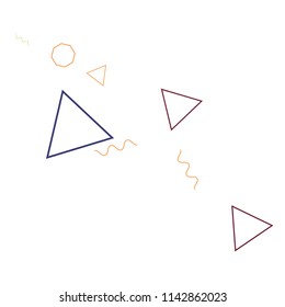 Geometric Memphis Background. Simple Pattern for Postcard, Print, Banner or Poster. Modern Abstract Background. Vector Texture in Trendy Minimalistic Style
