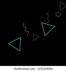 Geometric Memphis Background. Simple Pattern for Postcard, Print, Banner or Poster. Modern Abstract Background. Vector Texture in Trendy Minimalistic Style
