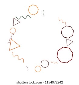 Geometric Memphis Background. Simple Pattern for Postcard, Print, Banner or Poster. Modern Abstract Background. Vector Texture in Trendy Minimalistic Style