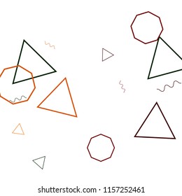 Geometric Memphis Background. Simple Pattern for Postcard, Print, Banner or Poster. Modern Abstract Background. Vector Texture in Trendy Minimalistic Style