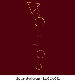 Geometric Memphis Background. Simple Pattern for Postcard, Print, Banner or Poster. Modern Abstract Background. Vector Texture in Trendy Minimalistic Style