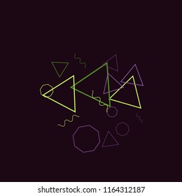 Geometric Memphis Background. Simple Pattern for Postcard, Print, Banner or Poster. Modern Abstract Background. Vector Texture in Trendy Minimalistic Style
