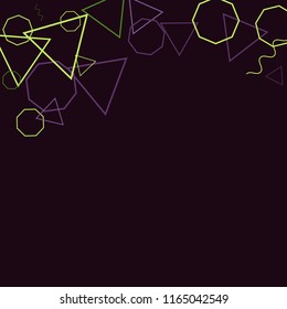 Geometric Memphis Background. Simple Pattern for Postcard, Print, Banner or Poster. Modern Abstract Background. Vector Texture in Trendy Minimalistic Style
