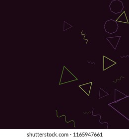 Geometric Memphis Background. Simple Pattern for Postcard, Print, Banner or Poster. Modern Abstract Background. Vector Texture in Trendy Minimalistic Style
