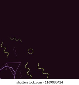 Geometric Memphis Background. Simple Pattern for Postcard, Print, Banner or Poster. Modern Abstract Background. Vector Texture in Trendy Minimalistic Style
