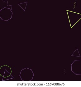 Geometric Memphis Background. Simple Pattern for Postcard, Print, Banner or Poster. Modern Abstract Background. Vector Texture in Trendy Minimalistic Style
