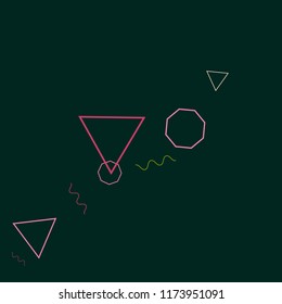 Geometric Memphis Background. Simple Pattern for Postcard, Print, Banner or Poster. Modern Abstract Background. Vector Texture in Trendy Minimalistic Style
