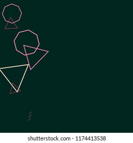 Geometric Memphis Background. Simple Pattern for Postcard, Print, Banner or Poster. Modern Abstract Background. Vector Texture in Trendy Minimalistic Style
