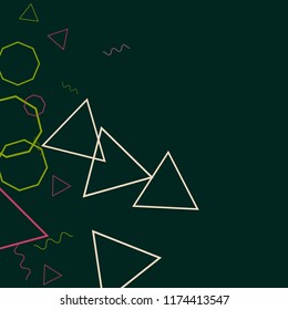 Geometric Memphis Background. Simple Pattern for Postcard, Print, Banner or Poster. Modern Abstract Background. Vector Texture in Trendy Minimalistic Style
