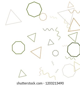 Geometric Memphis Background. Simple Pattern for Postcard, Print, Banner or Poster. Modern Abstract Background. Vector Texture in Trendy Minimalist Style
