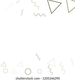 Geometric Memphis Background. Simple Pattern for Postcard, Print, Banner or Poster. Modern Abstract Background. Vector Texture in Trendy Minimalistic Style
