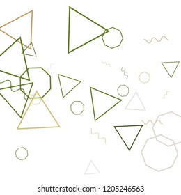 Geometric Memphis Background. Simple Pattern for Postcard, Print, Banner or Poster. Modern Abstract Background. Vector Texture in Trendy Minimalistic Style
