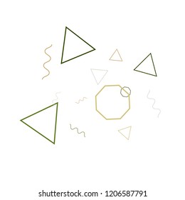 Geometric Memphis Background. Simple Pattern for Postcard, Print, Banner or Poster. Modern Abstract Background. Vector Texture in Trendy Minimalistic Style
