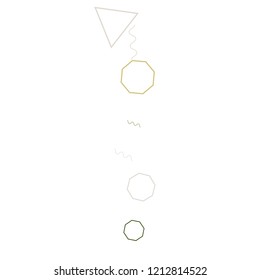 Geometric Memphis Background. Simple Pattern for Postcard, Print, Banner or Poster. Modern Abstract Background. Vector Texture in Trendy Minimalistic Style
