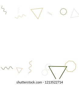 Geometric Memphis Background. Simple Pattern for Postcard, Print, Banner or Poster. Modern Abstract Background. Vector Texture in Trendy Minimalistic Style
