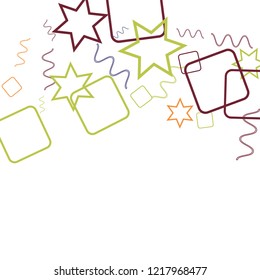 Geometric Memphis Background. Simple Pattern for Postcard, Print, Banner or Poster. Modern Abstract Background. Vector Texture in Trendy Minimalistic Style
