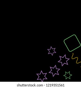 Geometric Memphis Background. Simple Pattern for Postcard, Print, Banner or Poster. Modern Abstract Background. Vector Texture in Trendy Minimalistic Style
