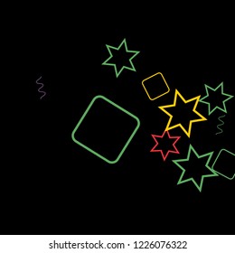 Geometric Memphis Background. Simple Pattern for Postcard, Print, Banner or Poster. Modern Abstract Background. Vector Texture in Trendy Minimalistic Style