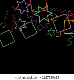 Geometric Memphis Background. Simple Pattern for Postcard, Print, Banner or Poster. Modern Abstract Background. Vector Texture in Trendy Minimalistic Style