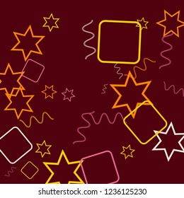 Geometric Memphis Background. Simple Pattern for Postcard, Print, Banner or Poster. Modern Abstract Background. Vector Texture in Trendy Minimalistic Style
