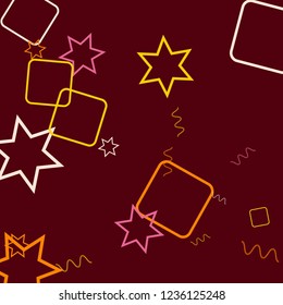 Geometric Memphis Background. Simple Pattern for Postcard, Print, Banner or Poster. Modern Abstract Background. Vector Texture in Trendy Minimalistic Style
