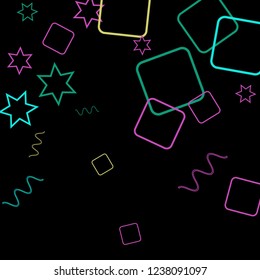 Geometric Memphis Background. Simple Pattern for Postcard, Print, Banner or Poster. Modern Abstract Background. Vector Texture in Trendy Minimalistic Style
