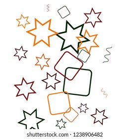 Geometric Memphis Background. Simple Pattern for Postcard, Print, Banner or Poster. Modern Abstract Background. Vector Texture in Trendy Minimalistic Style
