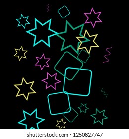 Geometric Memphis Background. Simple Pattern for Postcard, Print, Banner or Poster. Modern Abstract Background. Vector Texture in Trendy Minimalistic Style