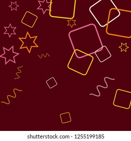 Geometric Memphis Background. Simple Pattern for Postcard, Print, Banner or Poster. Modern Abstract Background. Vector Texture in Trendy Minimalistic Style
