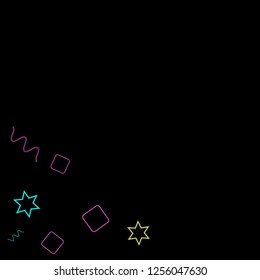 Geometric Memphis Background. Simple Pattern for Postcard, Print, Banner or Poster. Modern Abstract Background. Vector Texture in Trendy Minimalistic Style
