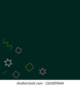 Geometric Memphis Background. Simple Pattern for Postcard, Print, Banner or Poster. Modern Abstract Background. Vector Texture in Trendy Minimalistic Style