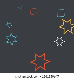 Geometric Memphis Background. Simple Pattern for Postcard, Print, Banner or Poster. Modern Abstract Background. Vector Texture in Trendy Minimalistic Style