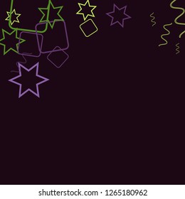 Geometric Memphis Background. Simple Pattern for Postcard, Print, Banner or Poster. Modern Abstract Background with Rings and Lines. Vector Texture in Trendy Minimalistic Style