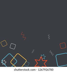 Geometric Memphis Background. Simple Pattern for Postcard, Print, Banner or Poster. Modern Abstract Background. Vector Texture in Trendy Minimalistic Style