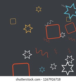 Geometric Memphis Background. Simple Pattern for Postcard, Print, Banner or Poster. Modern Abstract Background. Vector Texture in Trendy Minimalistic Style