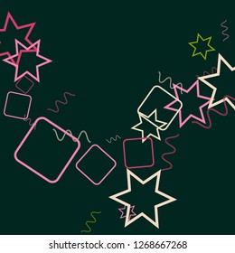 Geometric Memphis Background. Simple Pattern for Postcard, Print, Banner or Poster. Modern Abstract Background. Vector Texture in Trendy Minimalistic Style
