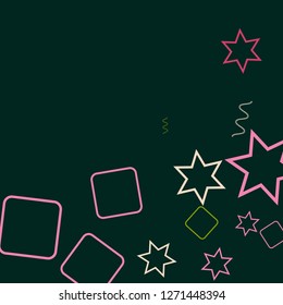 Geometric Memphis Background. Simple Pattern for Postcard, Print, Banner or Poster. Modern Abstract Background. Vector Texture in Trendy Minimalistic Style
